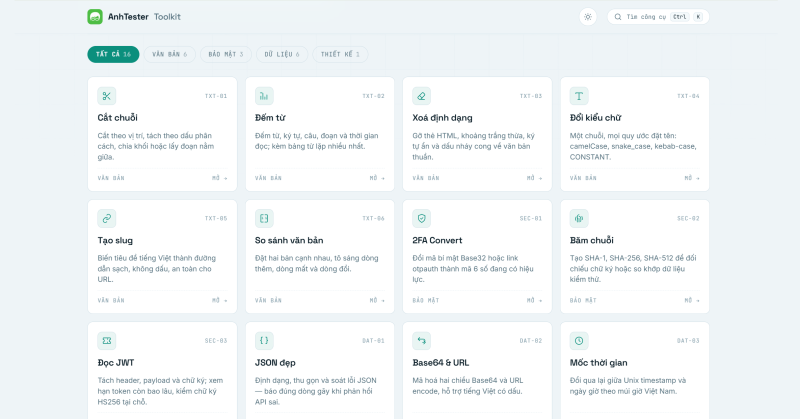AnhTester Toolkit — Tiện ích dành cho Tester