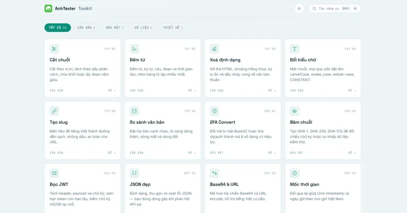 AnhTester Toolkit — Tiện ích dành cho Tester