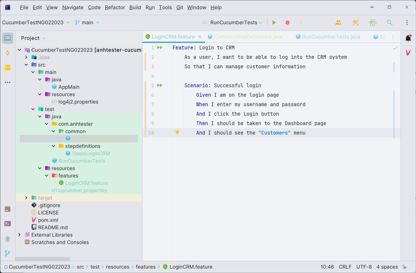 [Cucumber TestNG] Bài 4: Feature File và Step Definitions trong Cucumber | Anh Tester