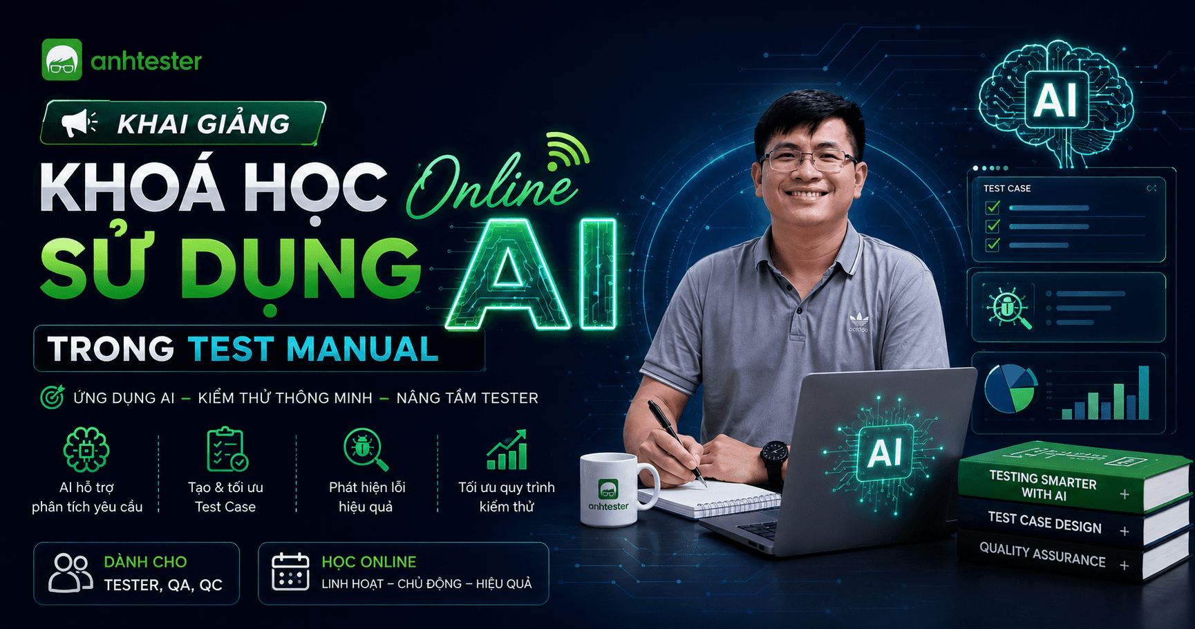 💥Lịch khai giảng khoá học Online sử dụng AI trong Test Manual tháng 8/2026