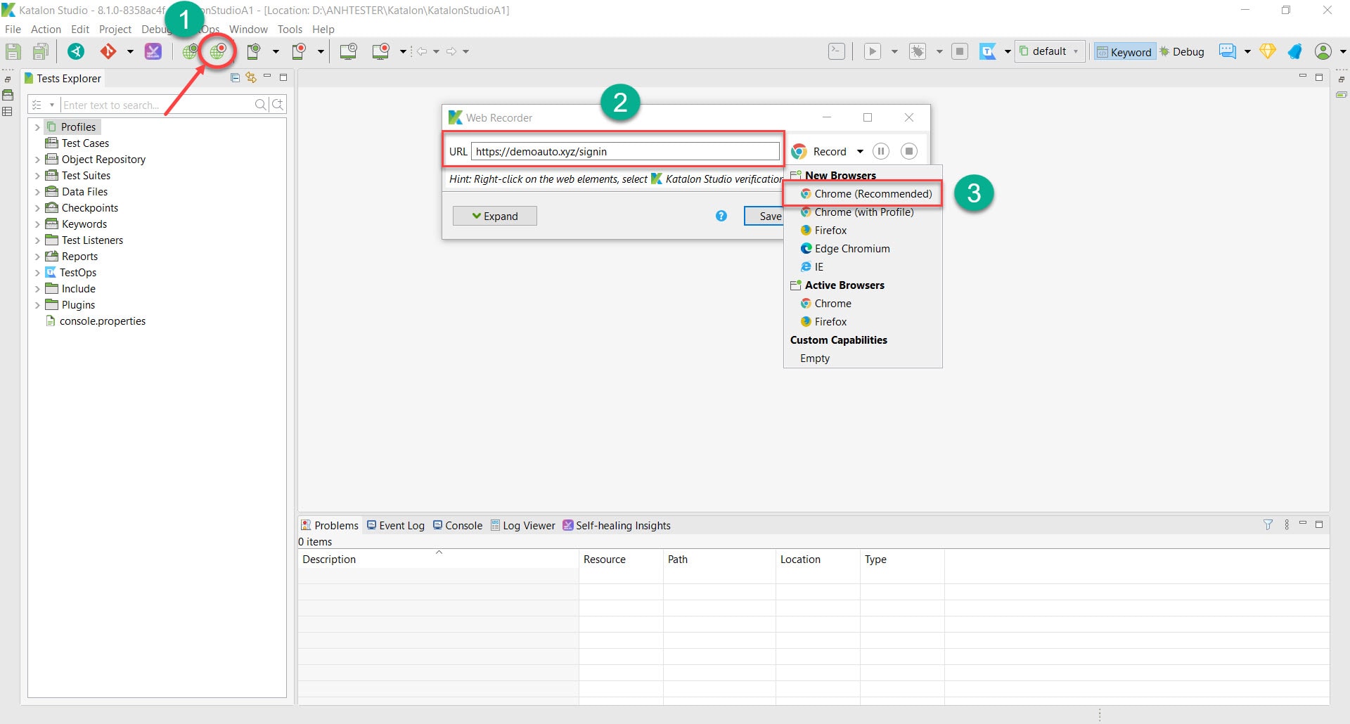 [Katalon Studio] Bài 4: Sử dụng Record Tool tạo Test Case trong Katalon Studio | Anh Tester