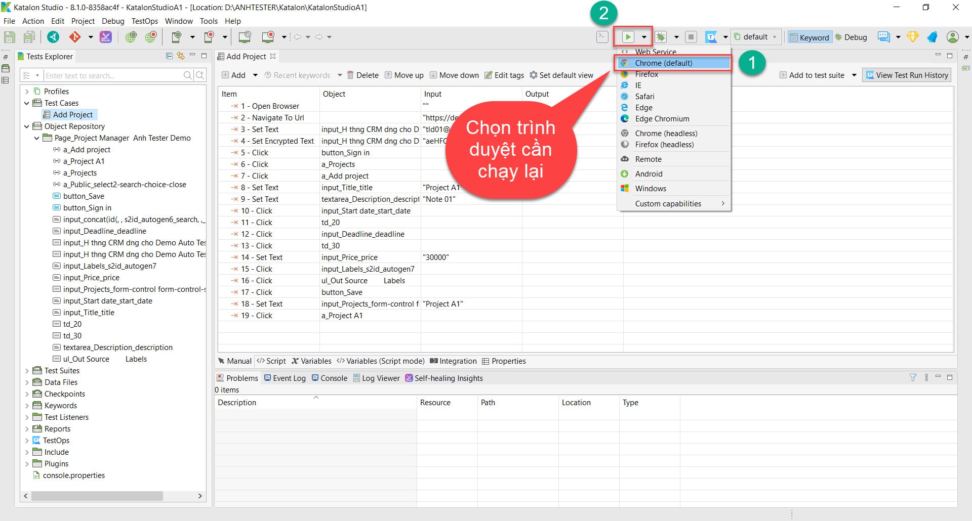[Katalon Studio] Bài 4: Sử dụng Record Tool tạo Test Case trong Katalon Studio | Anh Tester