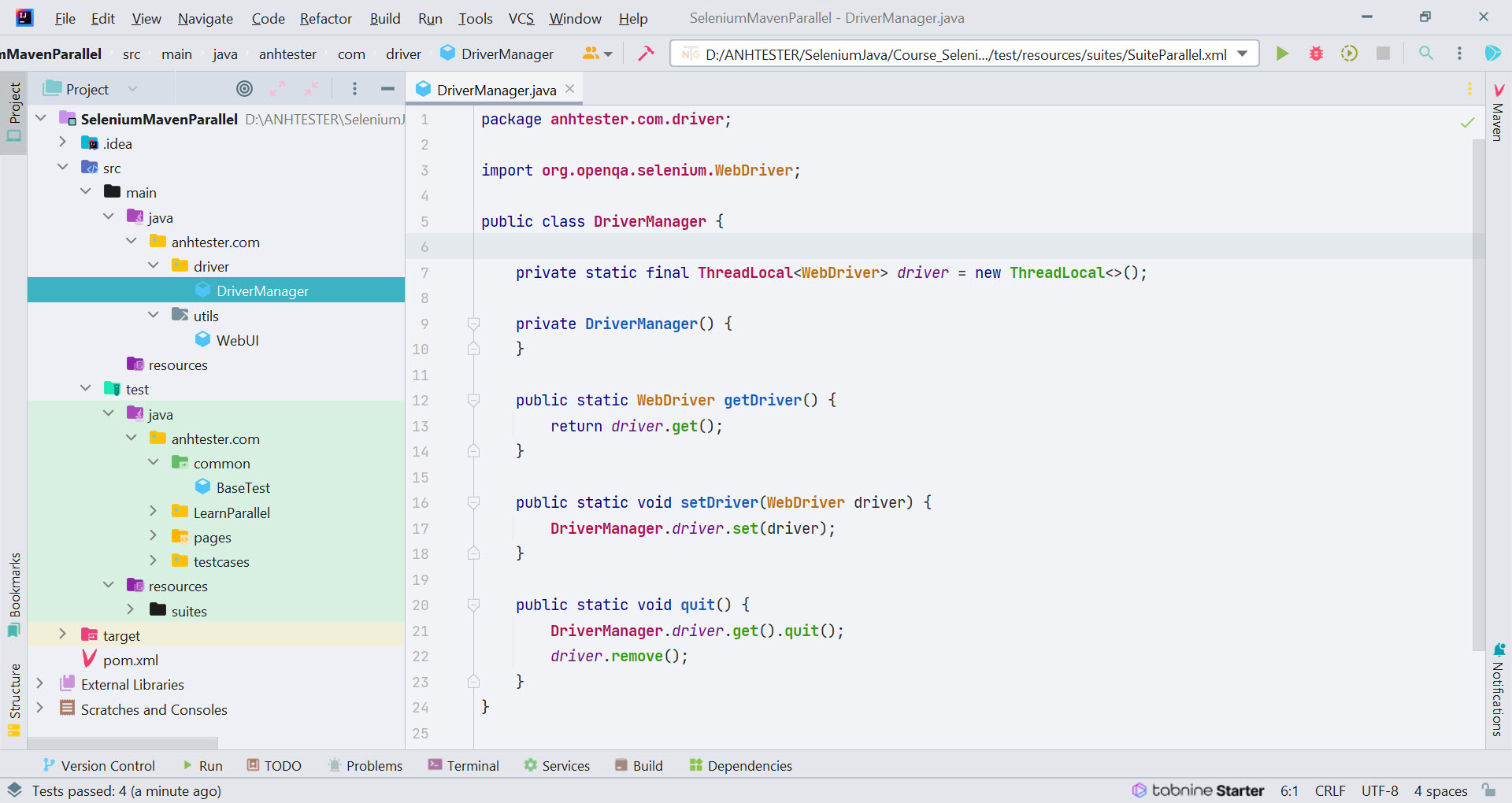 [Selenium Java] Bài 26: Thiết kế lại driver của project POM để chạy parallel execution | Anh Tester