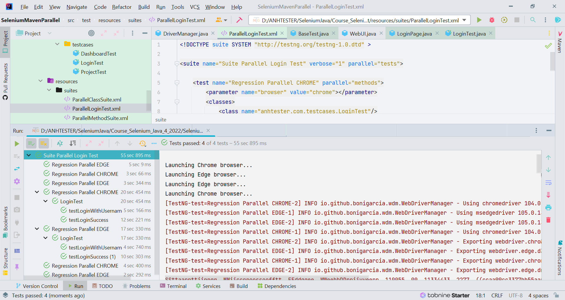 [Selenium Java] Bài 26: Thiết kế lại driver của project POM để chạy parallel execution | Anh Tester