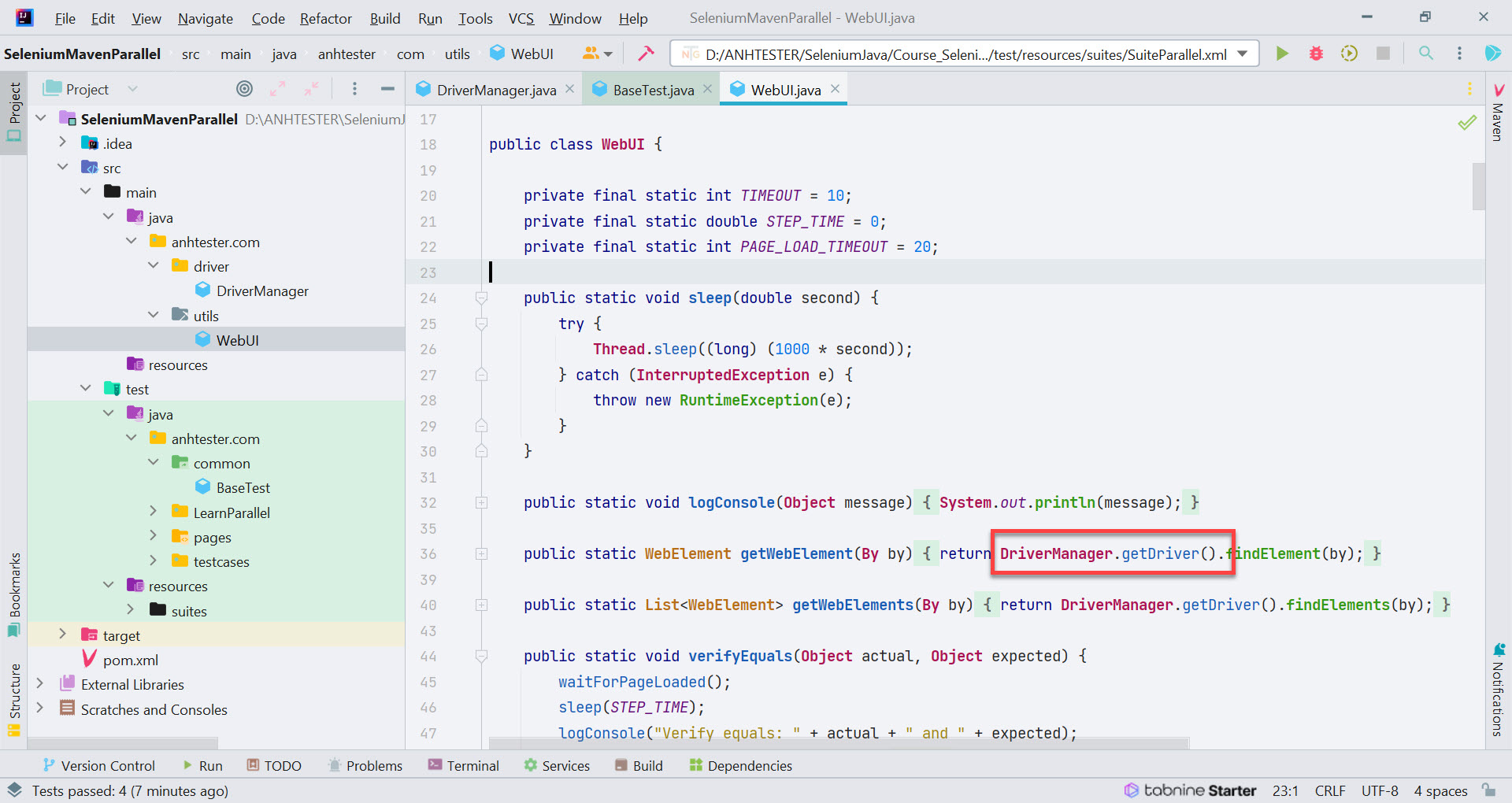 [Selenium Java] Bài 26: Thiết kế lại driver của project POM để chạy parallel execution | Anh Tester
