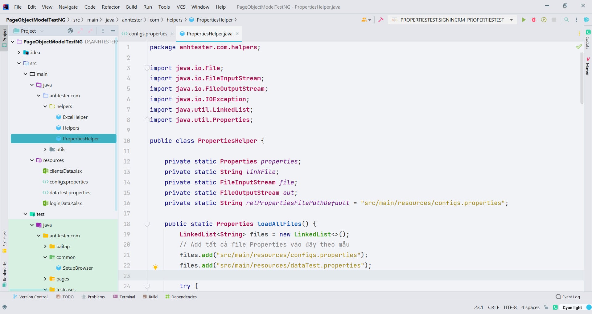 [Selenium Java] Bài 27: Đọc data test từ Properties file trong Selenium Java | Anh Tester