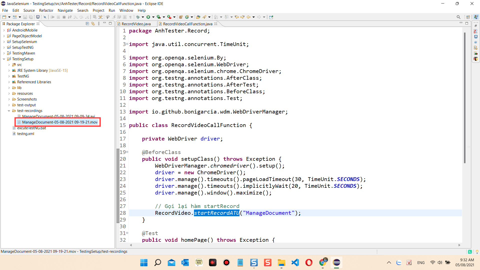 [Selenium Java] Bài 25: Chụp screenshot và record video sau khi run Test Case | Anh Tester