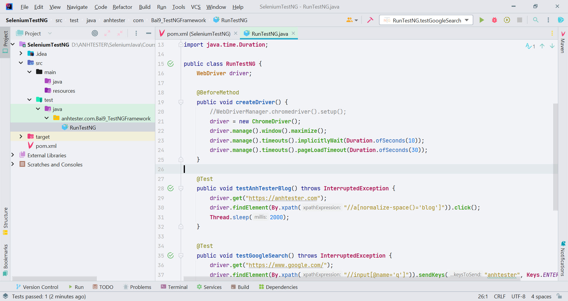 [Selenium Java] Bài 9: Cài đặt và sử dụng TestNG Framework | Anh Tester