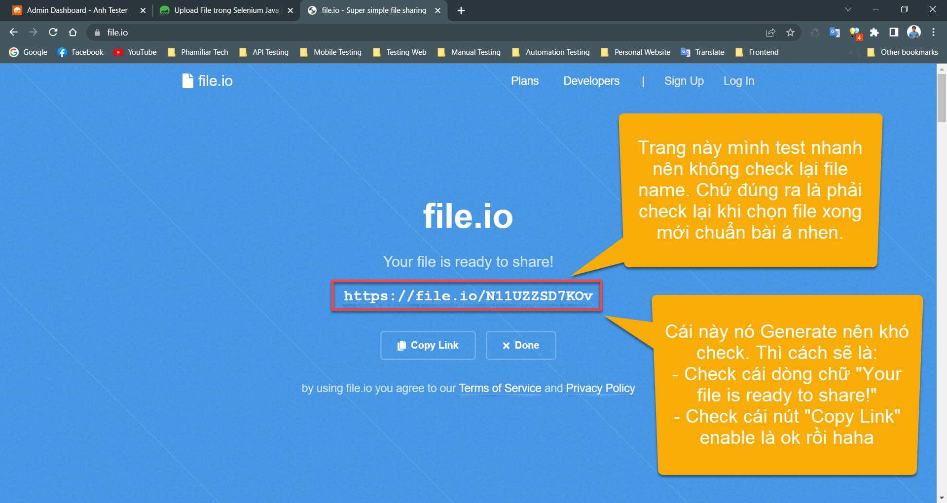 Upload File trong Selenium Java | Anh Tester