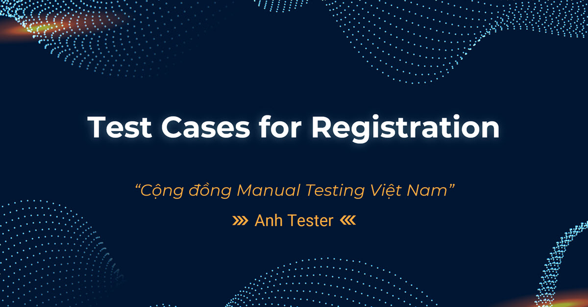 Test Cases for Registration
